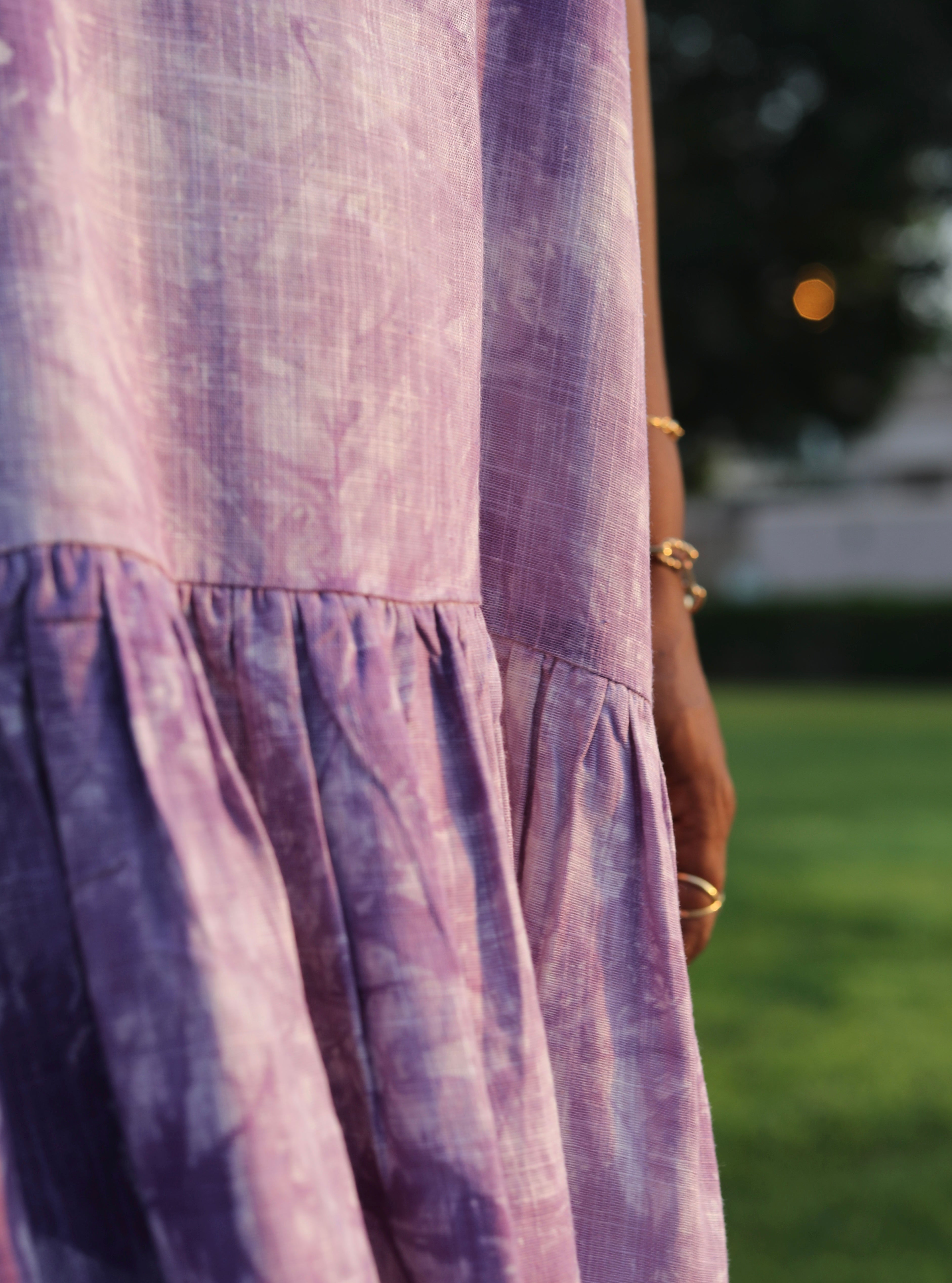 Linen/cotton tie dye women dress.