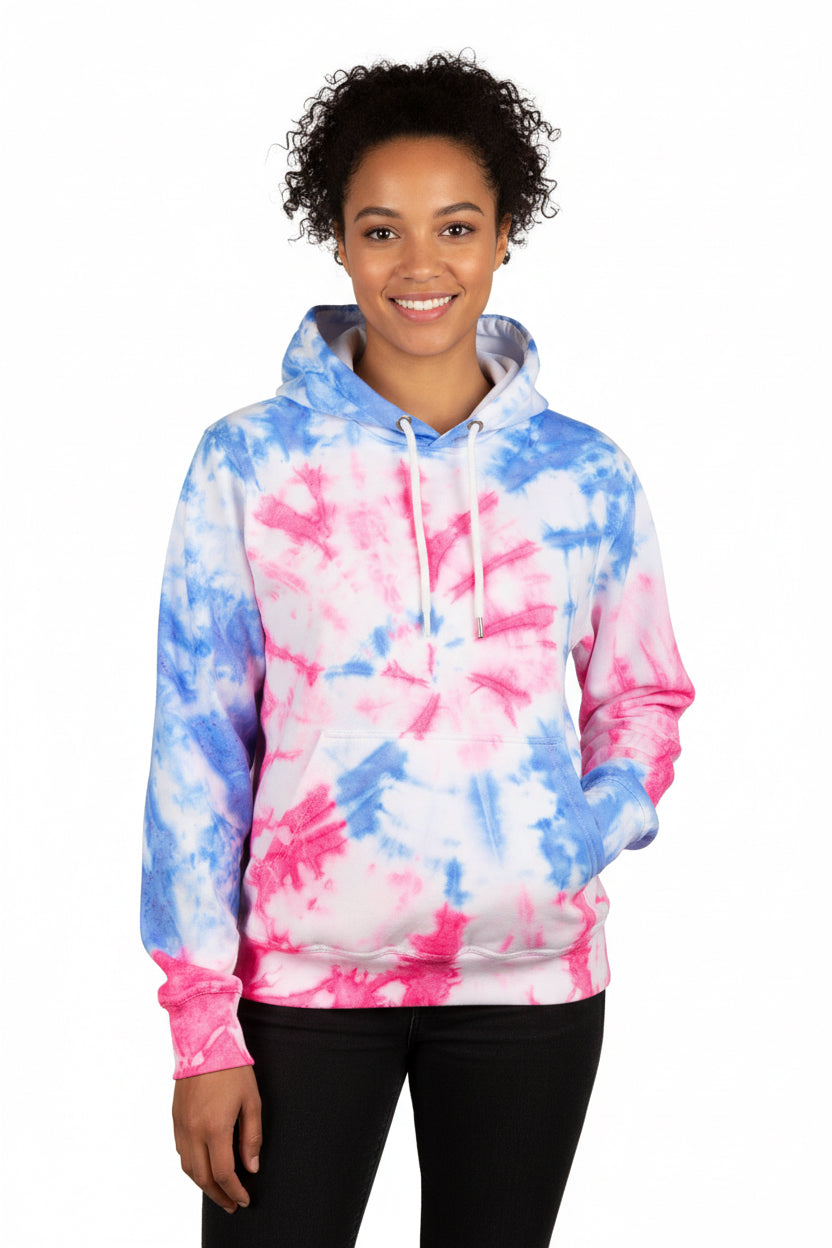 Hooded Pullover Pink And Blue Tie Dye Hoodie Tie Dye Hoodie